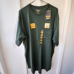 ARIAT Rebar Workman Graphic Short Sleeve T-Shirt Green Working Dog  Large TALL